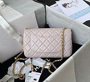Chanel Mini Flap Bag Metal Ball Pink Lambskin Size 13 × 20 × 7 cm - 5