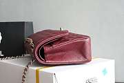 Chanel Flap Caviar Burgundy Bag Gold Hardware Size 15.5 x 25.5 x 6.5 cm - 4