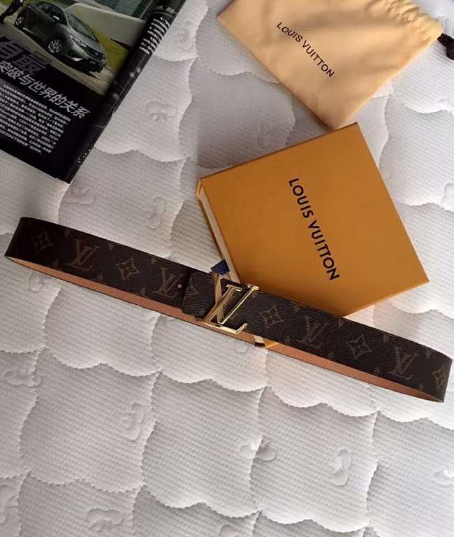 LV Line 40MM Reversible Belt Monogram Canvas - 1