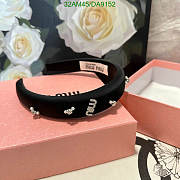 MIUMIU Designer headband DA9152 Black - 5