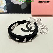 MIUMIU Designer headband DA9152 Black - 4