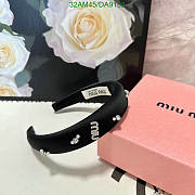 MIUMIU Designer headband DA9152 Black - 3