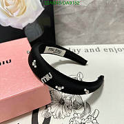 MIUMIU Designer headband DA9152 Black - 2