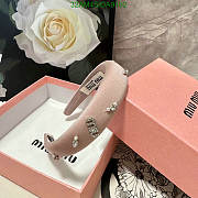 MIUMIU Designer headband DA9152 Pink - 6