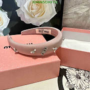 MIUMIU Designer headband DA9152 Pink - 2