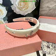 MIUMIU Designer headband DA9152 Ivory - 6