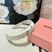 MIUMIU Designer headband DA9152 Ivory - 5