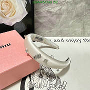 MIUMIU Designer headband DA9152 Ivory - 2