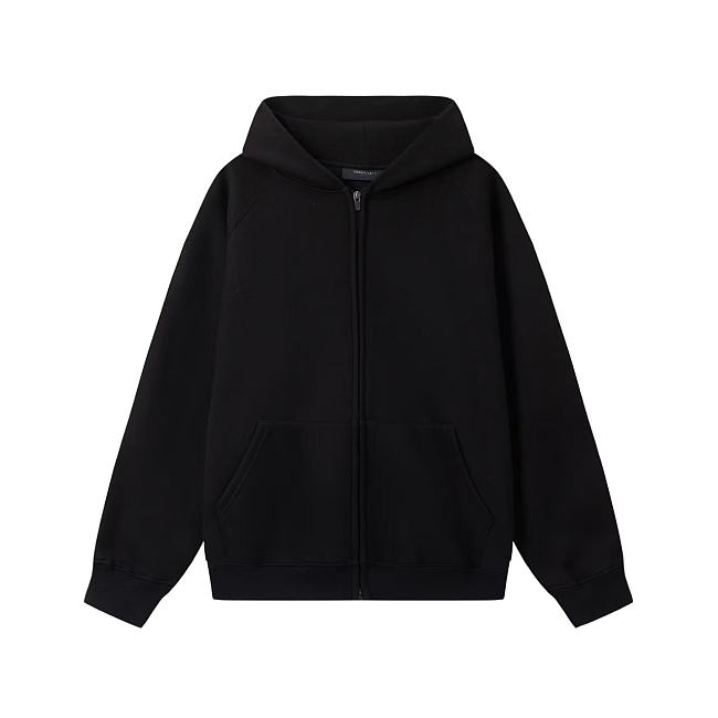 Fear of God Essentials black zip-up hoodie - 1