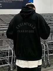 Fear of God Essentials black zip-up hoodie - 4