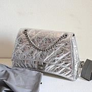 Balenciaga silver leather crush bag size 31x19.8x69cm - 1