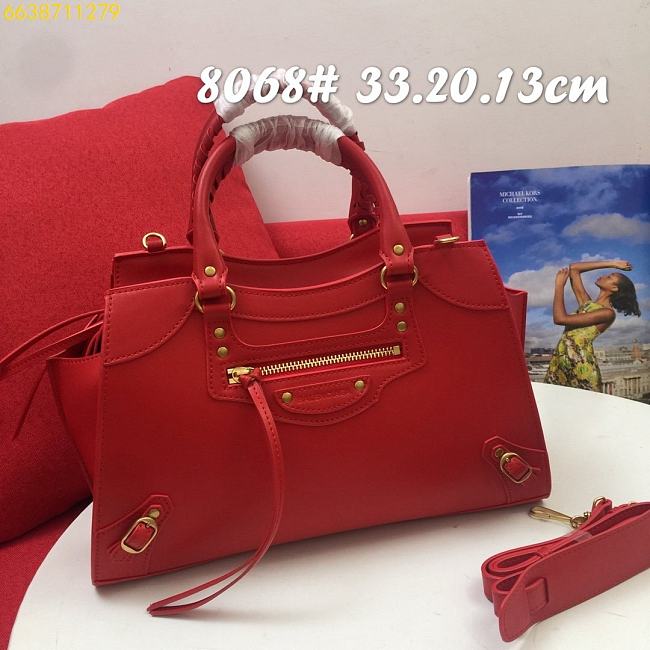 Balenciaga classic locomotive bag red 33*13*20 - 1