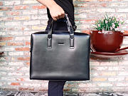 Versace Greca Embossed Leather Briefcase - 4