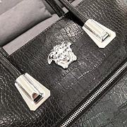 Versace Medusa Croc-Embossed Leather Briefcase - 2