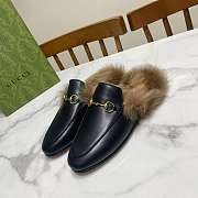 Gucci Princeton Fur Lined Loafer in Black - 4