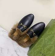 Gucci Princeton Fur Lined Loafer in Black - 3