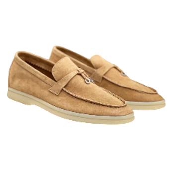 Loro Piana Summer Charms Walk Suede loafers