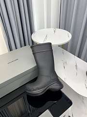 Balenciaga Crocs Boot in bright black rubber 677388W1S8E1000 - 2