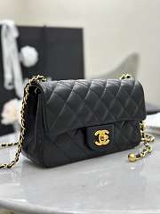 Chanel Mini Flap Bag Metal Ball Black Lambskin Size 13 × 20 × 7 cm - 4