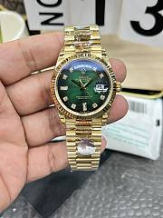 Rolex Day-Date 36 mm watch green ombré diamond dial - 3