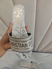 Dior Dway slides in white and gold - 5