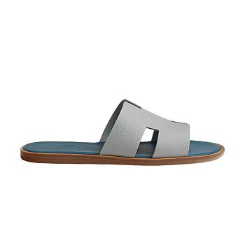 Hermès Izmir sandals in grey and blue leather H221824ZH68400