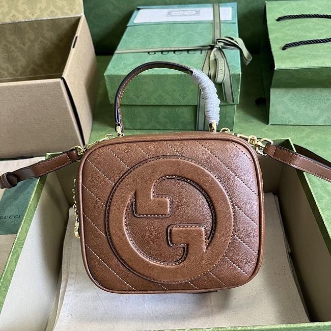 Gucci Blondie top handle bag brown 744434 SIZE 17x15x9CM - 1