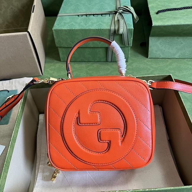 Gucci Blondie top handle bag orange 744434 SIZE 17x15x9CM - 1