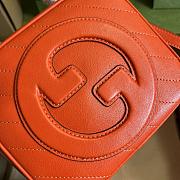 Gucci Blondie top handle bag orange 744434 SIZE 17x15x9CM - 3