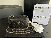 Chanel Vantiy Case Black Leather Bag Size 17*9.5*8cm - 3