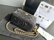 Chanel Vantiy Case Black Leather Bag Size 17*9.5*8cm - 2