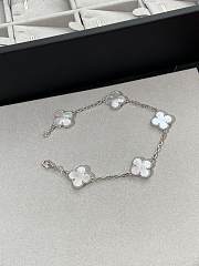 Van Cleef & Arpels four-leaf clover five-flower bracelet (white) - 5