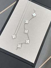 Van Cleef & Arpels four-leaf clover five-flower bracelet (white) - 4