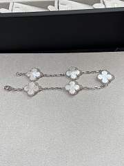 Van Cleef & Arpels four-leaf clover five-flower bracelet (white) - 3