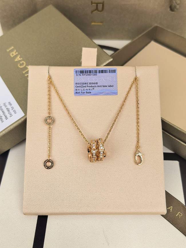 Bulgari Three-Circle Serpent Necklace with Full Diamonds - 1