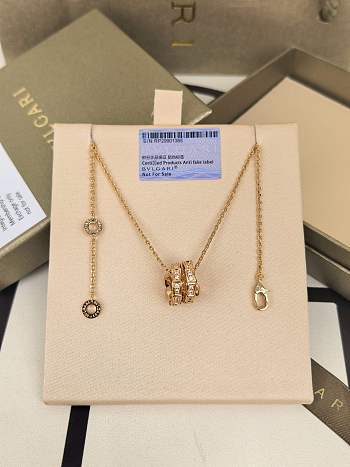 Bulgari Three-Circle Serpent Necklace with Full Diamonds