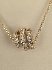 Bulgari Three-Circle Serpent Necklace with Full Diamonds - 4