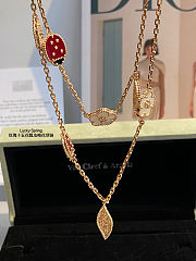 New VCA Lucky Spring Necklace Plum blossom, ladybug, and leaf - 6