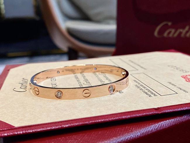 Cartier wide bracelet with 4 diamonds - 1