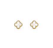 Vanka Mini White Mother-of-Pearl Clover Earrings - 6