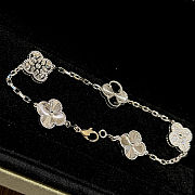 Van Cleef & Arpels five-flower laser-cut full diamond bracelet - 5