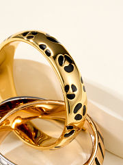 Cartier Tinity Tri-Ring Leopard Print Lacquer Ring - 2