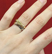 Cartier square three-band ring - 6
