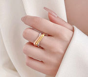 Cartier square three-band ring - 5