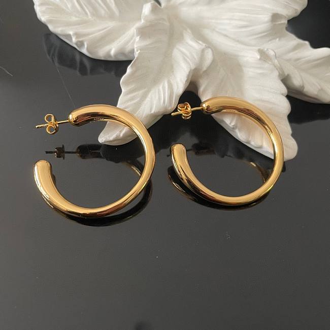 Saint Laurent brass gold-plated earrings  - 1