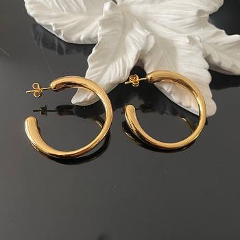Saint Laurent brass gold-plated earrings 