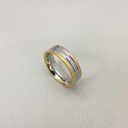 Cartier three-color single band couple ring - 6