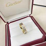 Cartier three-color single band couple ring - 3
