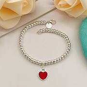 Tiffany's Latest Red Heart Silver Bracelet - 5