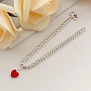 Tiffany's Latest Red Heart Silver Bracelet - 6